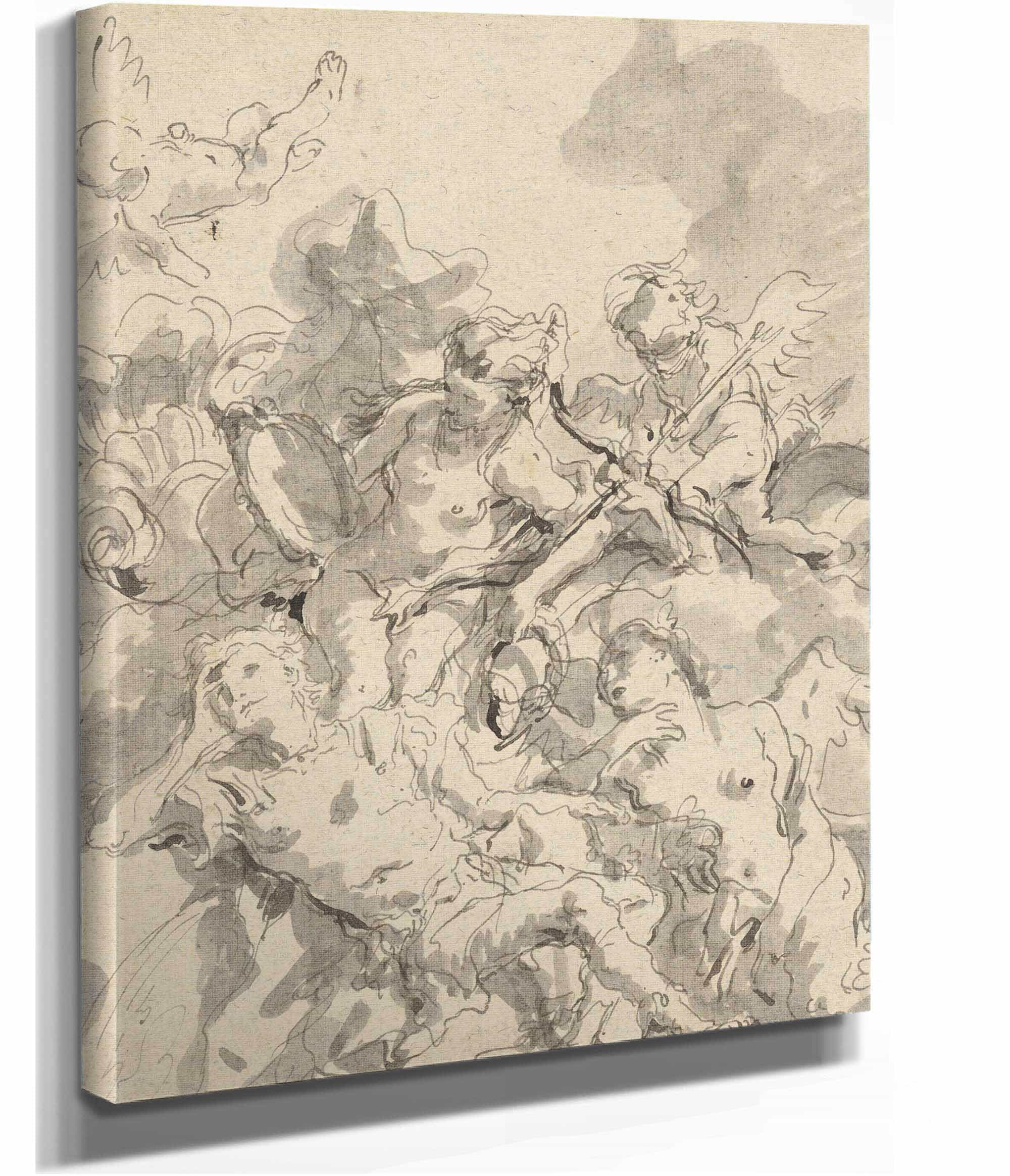 Rinaldo Enchanted By Armida Mid Th Late Th Century by Giovanni Domenico Tiepolo