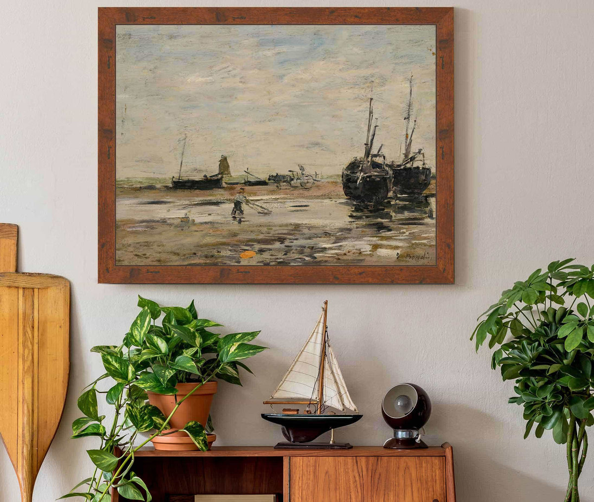 Rivage De Berk Maree Basse by Eugene Boudin