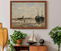 Rivage De Berk Maree Basse by Eugene Boudin