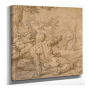 River Gods Watching Apollo Pursuing Daphne by Abraham Bloemaert