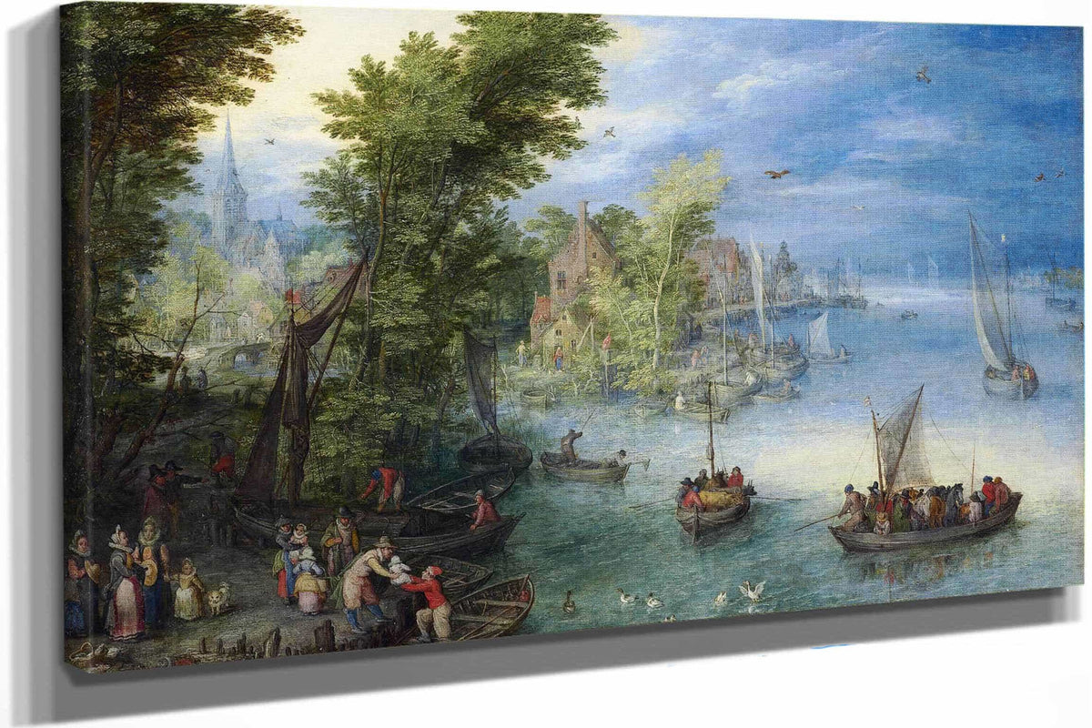 River Landscape by Jan Brueghel The Elder