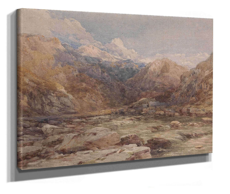 River Landscape In Wales by David Cox