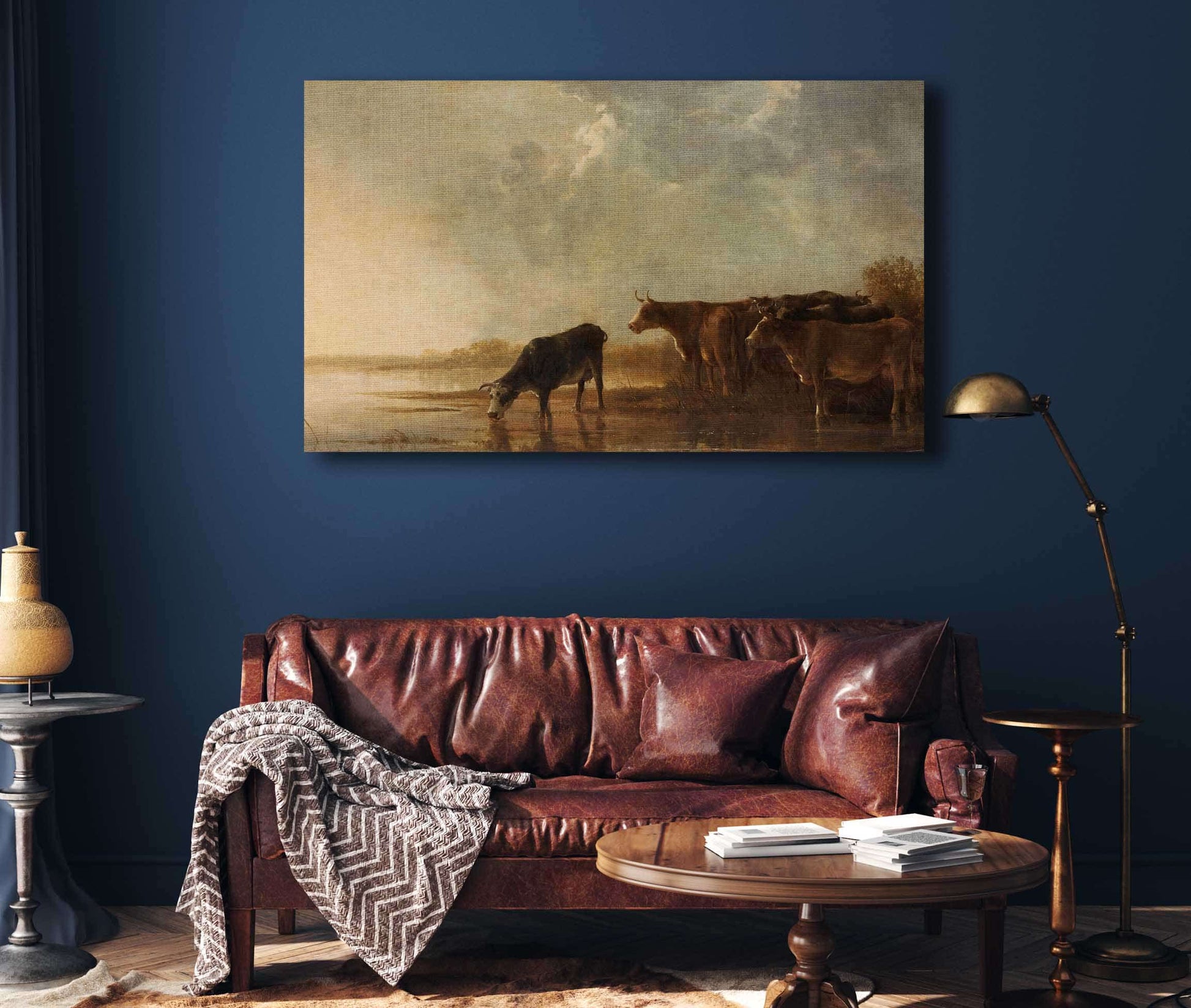 River Landscape With Cows By Aelbert Cuyp