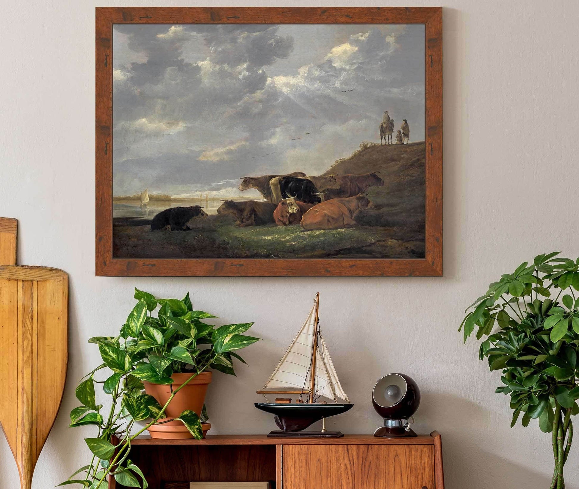 River Landscape With Cows By Aelbert Cuyp