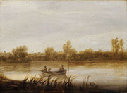 River Landscape With Fishermen In A Boat by Aelbert Cuyp