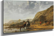 River Landscape With Riders By Aelbert Cuyp