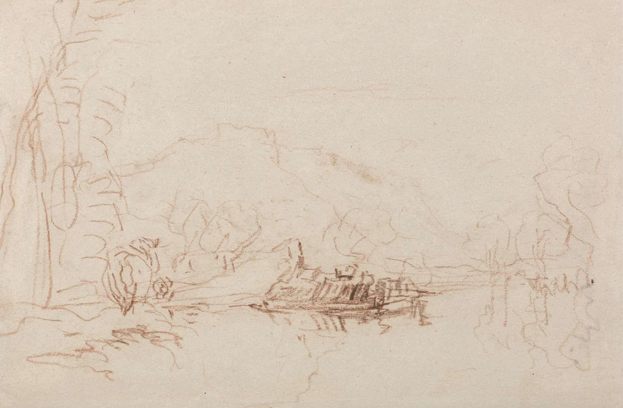 River Scene Between And by David Cox