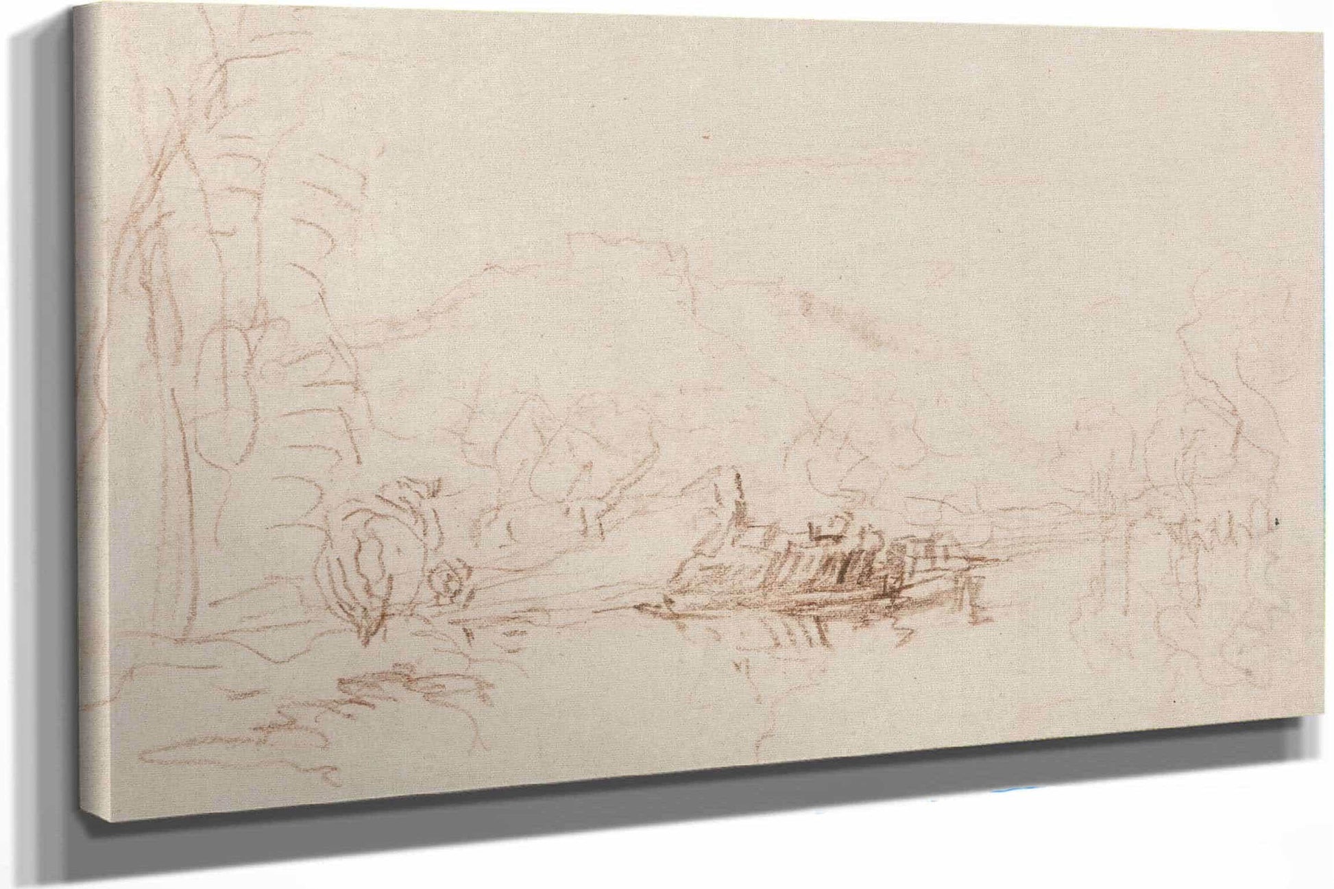 River Scene Between And by David Cox