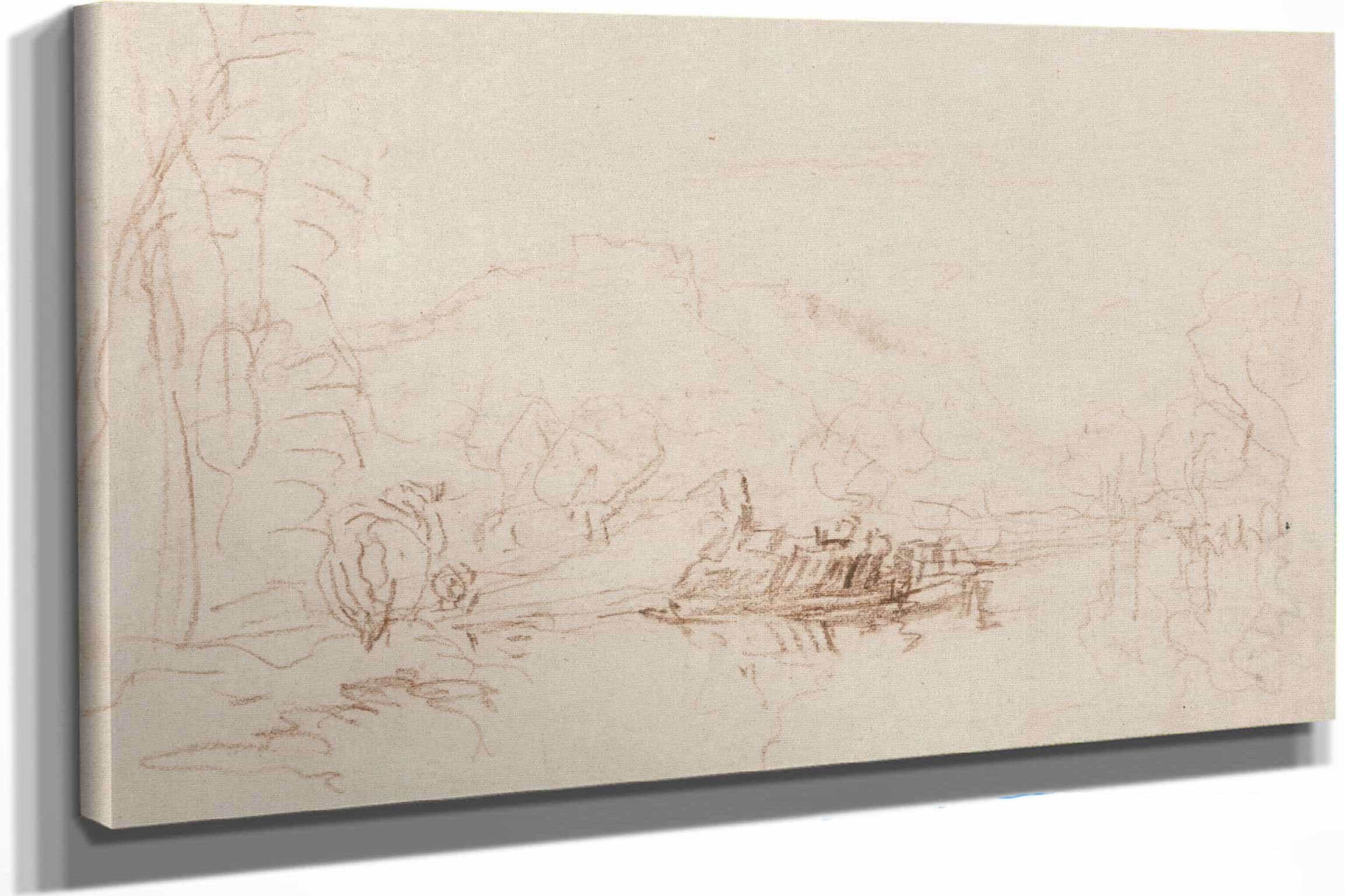 River Scene Between And by David Cox