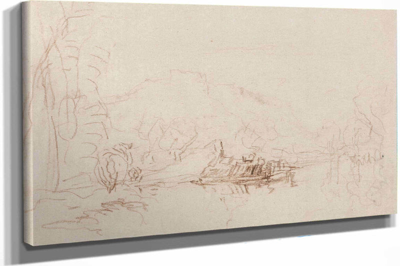 River Scene Between And by David Cox