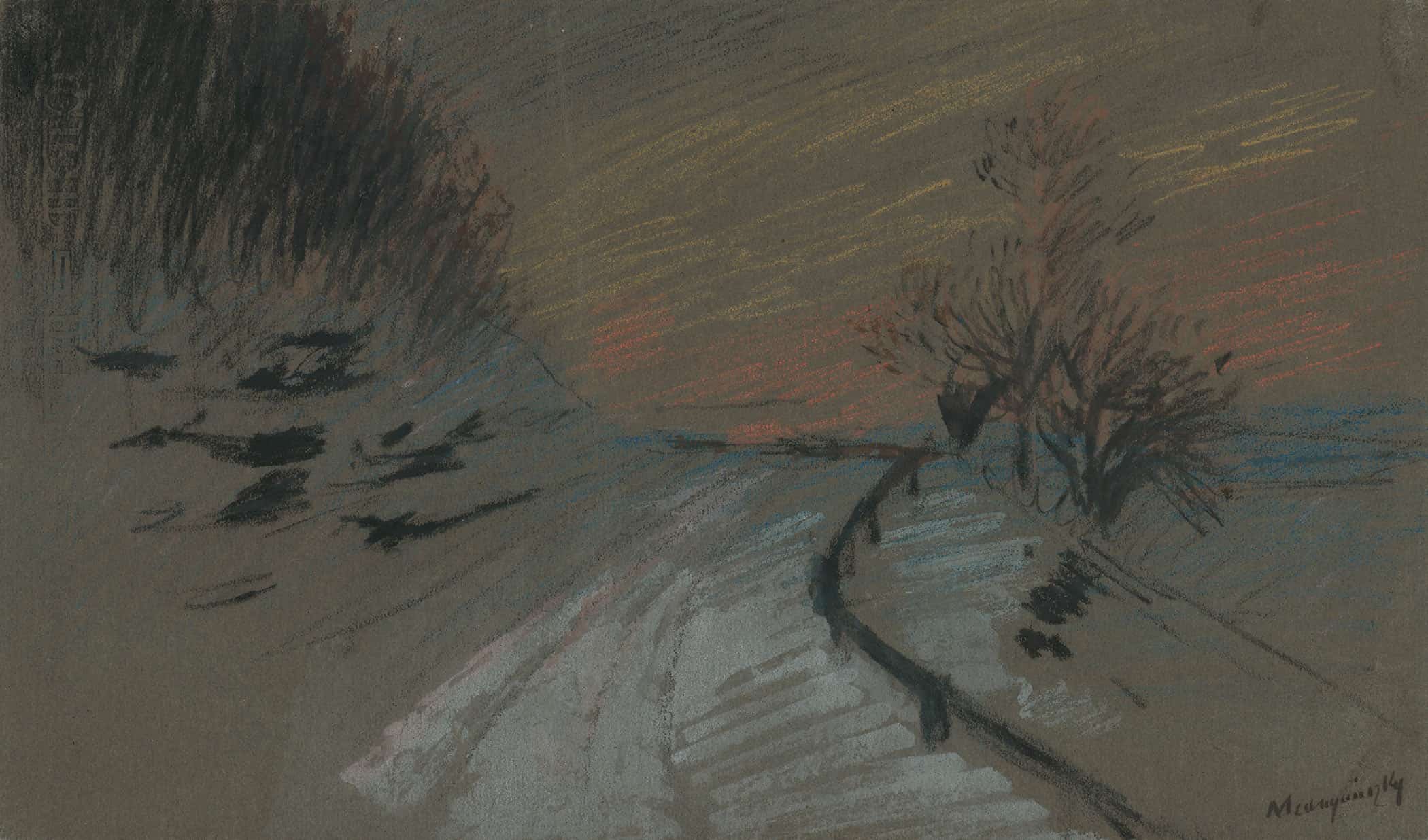 Road In Winter   by Ladislav Mednyanszky