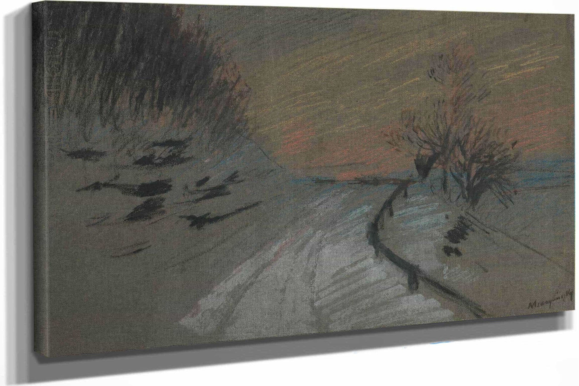 Road In Winter   by Ladislav Mednyanszky