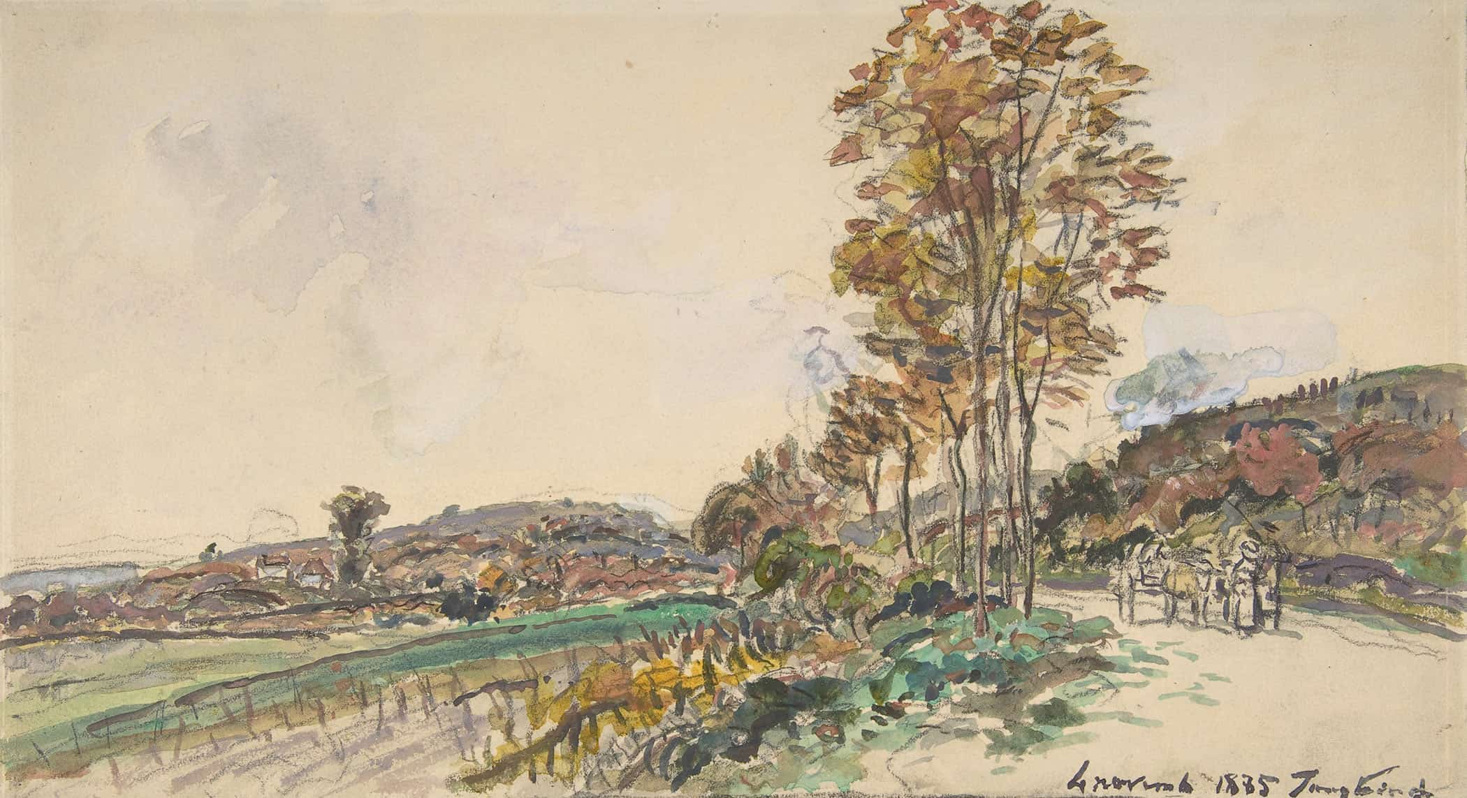 Road Near La Cote Saint Andre by Johan Barthold Jongkind
