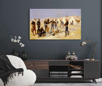 Roasting The Christmas Beef In A Cavalry Camp by Frederic Remington