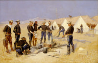 Roasting The Christmas Beef In A Cavalry Camp by Frederic Remington