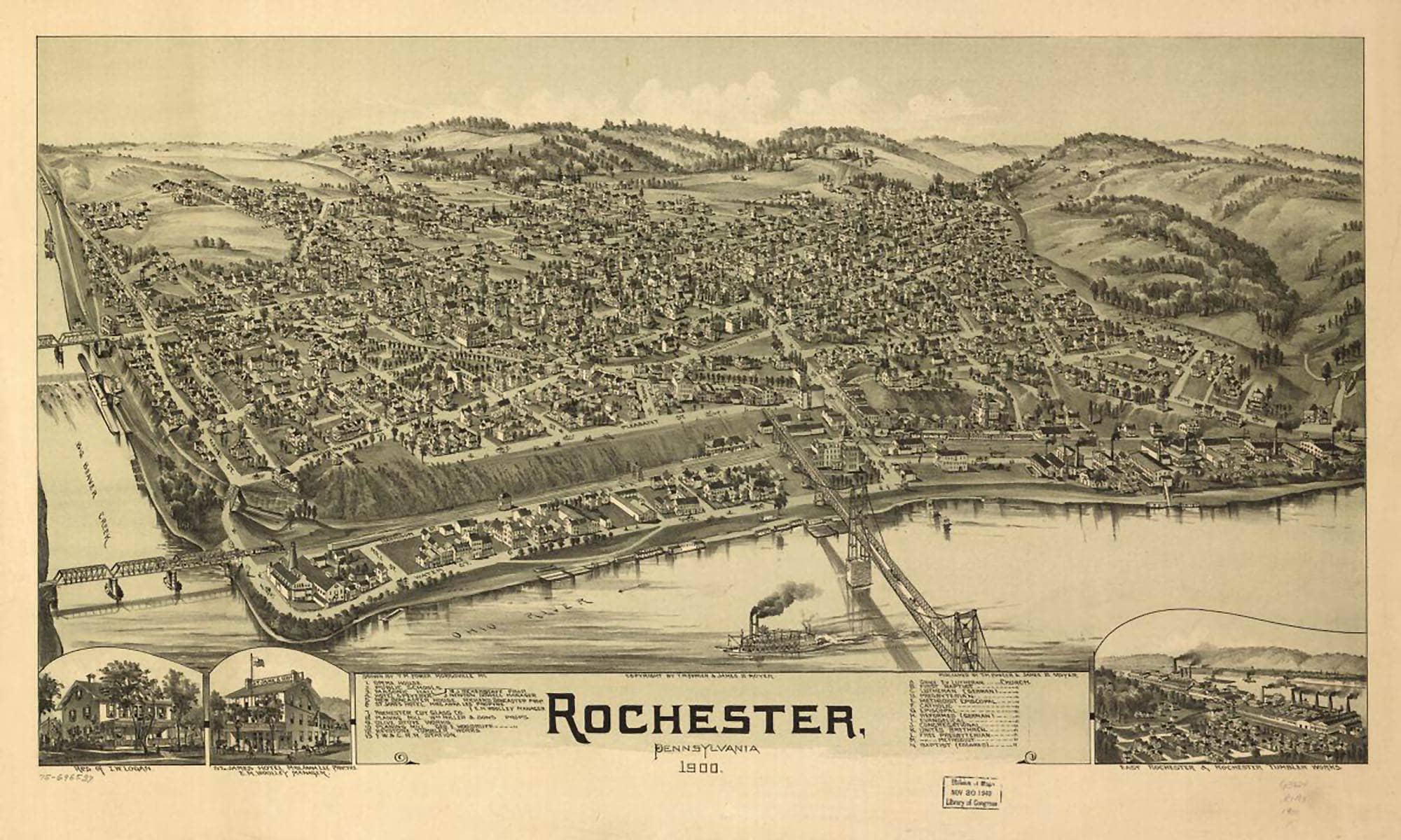 Rochester Pennsylvania 1900  State Of Pennsylvania