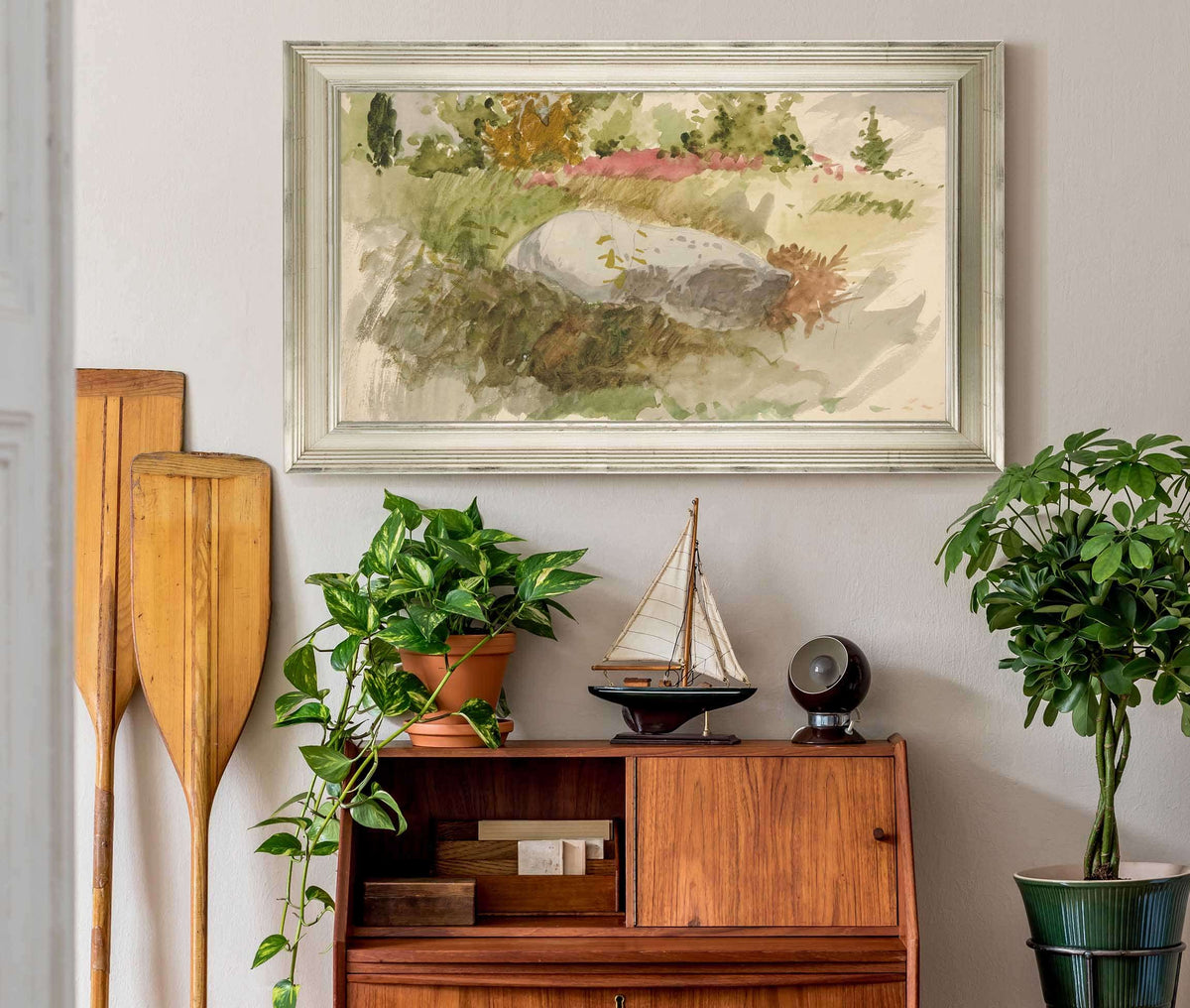 Rocks And Shrubs by Edwin Austin Abbey