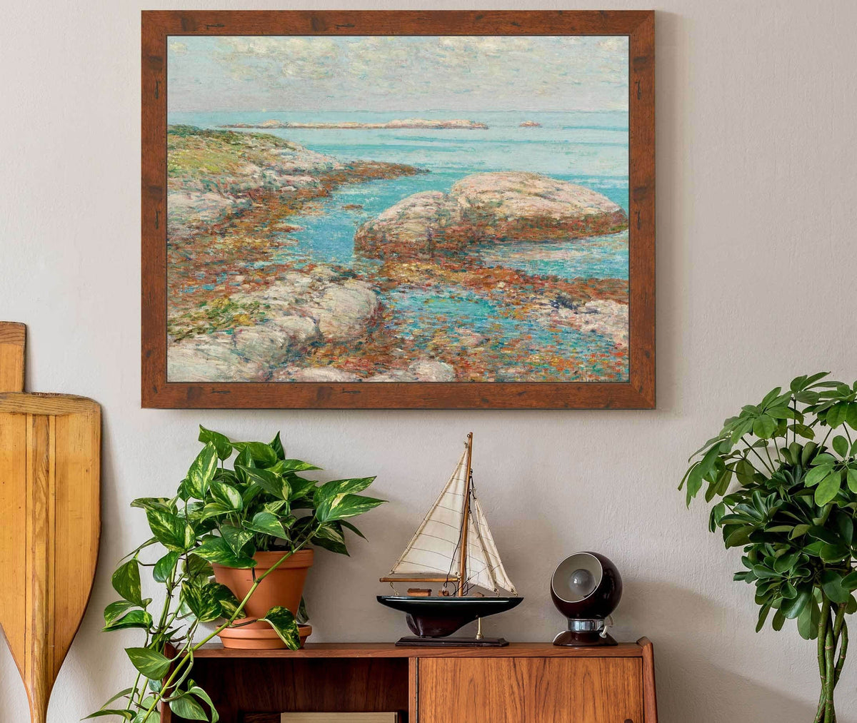 Rocks At Appledore Morning by Childe Hassam