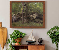 Rocks In The Forest Of Fontainebleau by Jean Baptiste Camille Corot