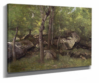 Rocks In The Forest Of Fontainebleau by Jean Baptiste Camille Corot