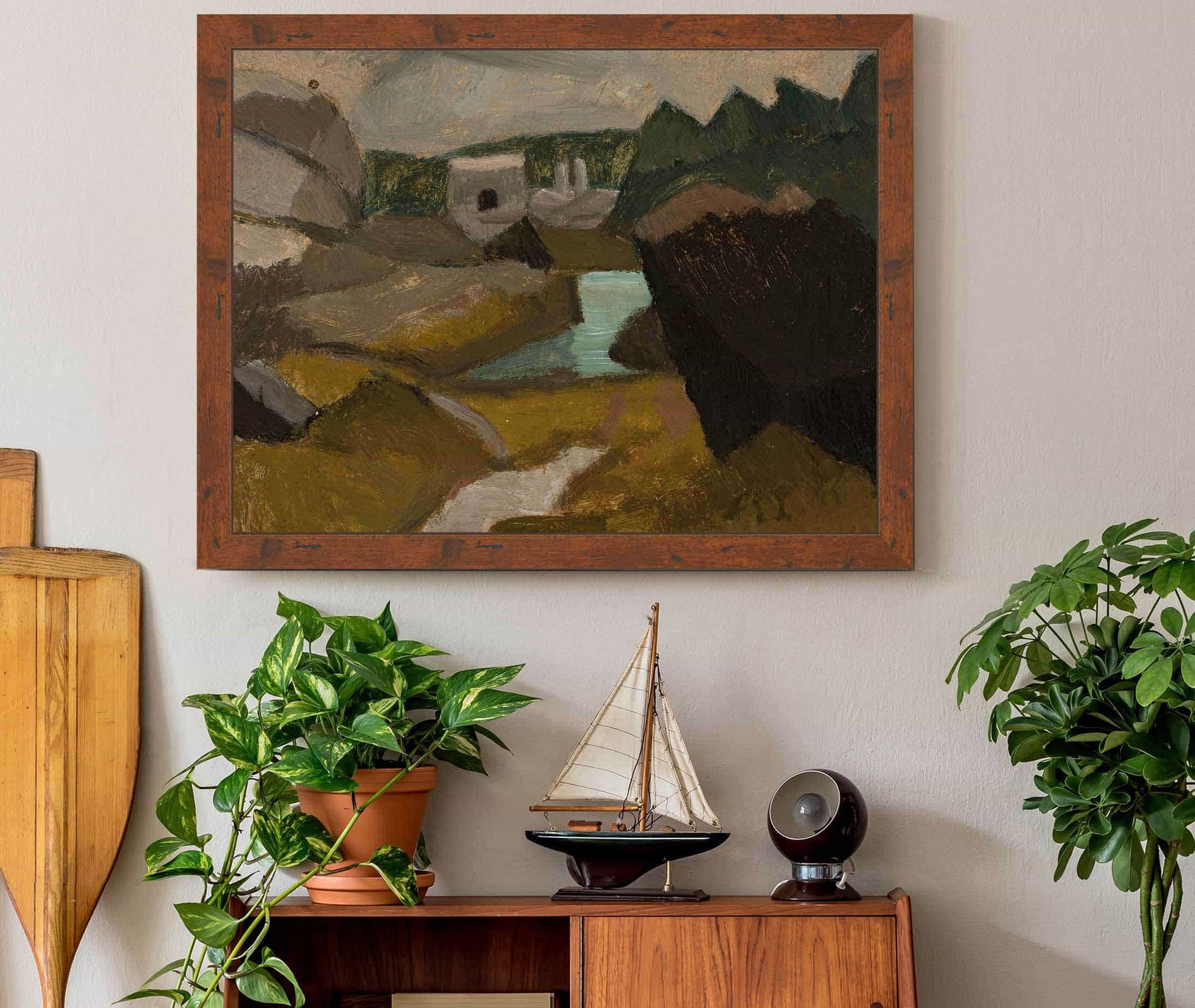 Rocky Landscape With Water by Tadeusz Makowski