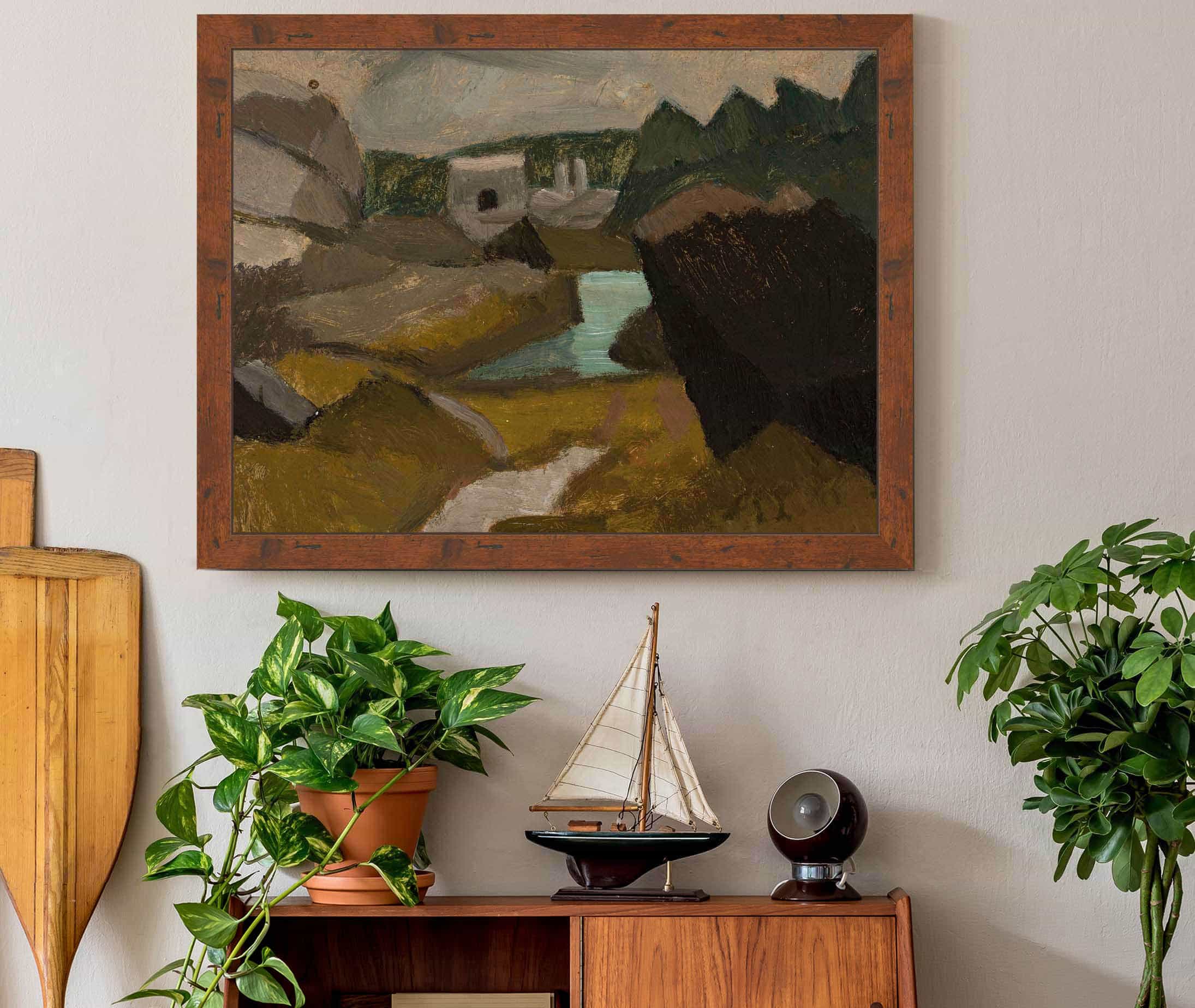 Rocky Landscape With Water by Tadeusz Makowski