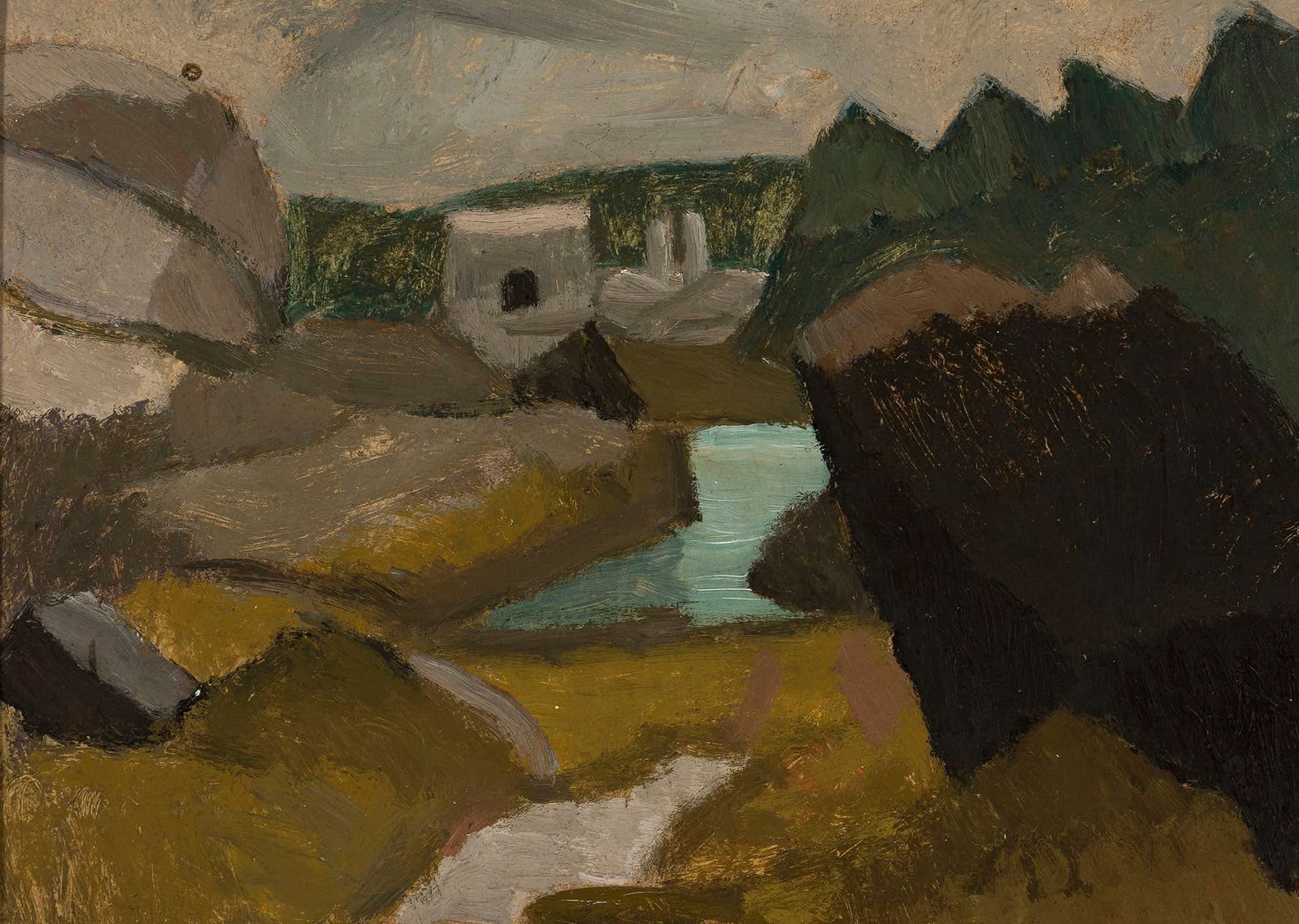 Rocky Landscape With Water by Tadeusz Makowski