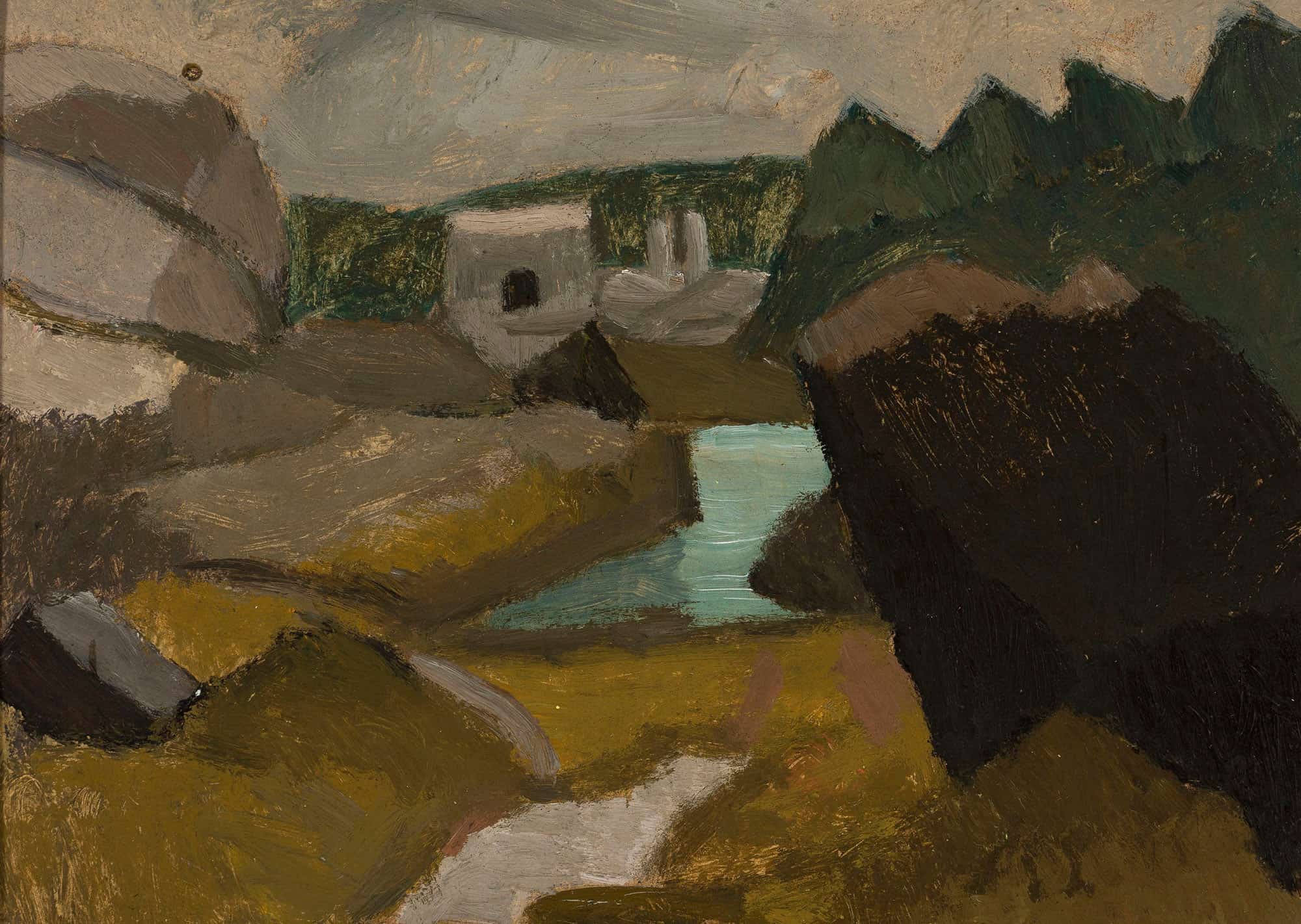 Rocky Landscape With Water by Tadeusz Makowski