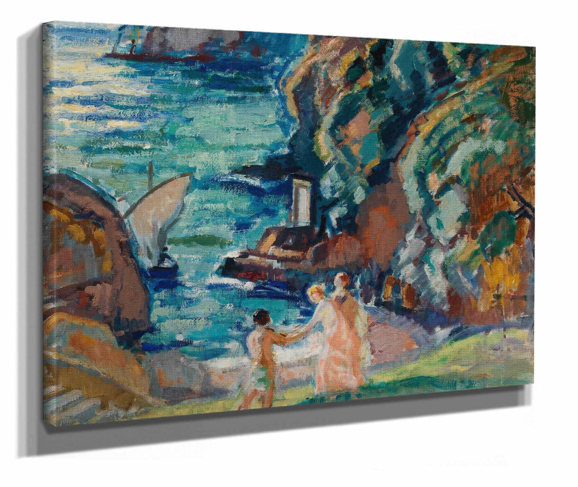 Rocky Shore In The Sun Porto Fino by Magnus Enckell