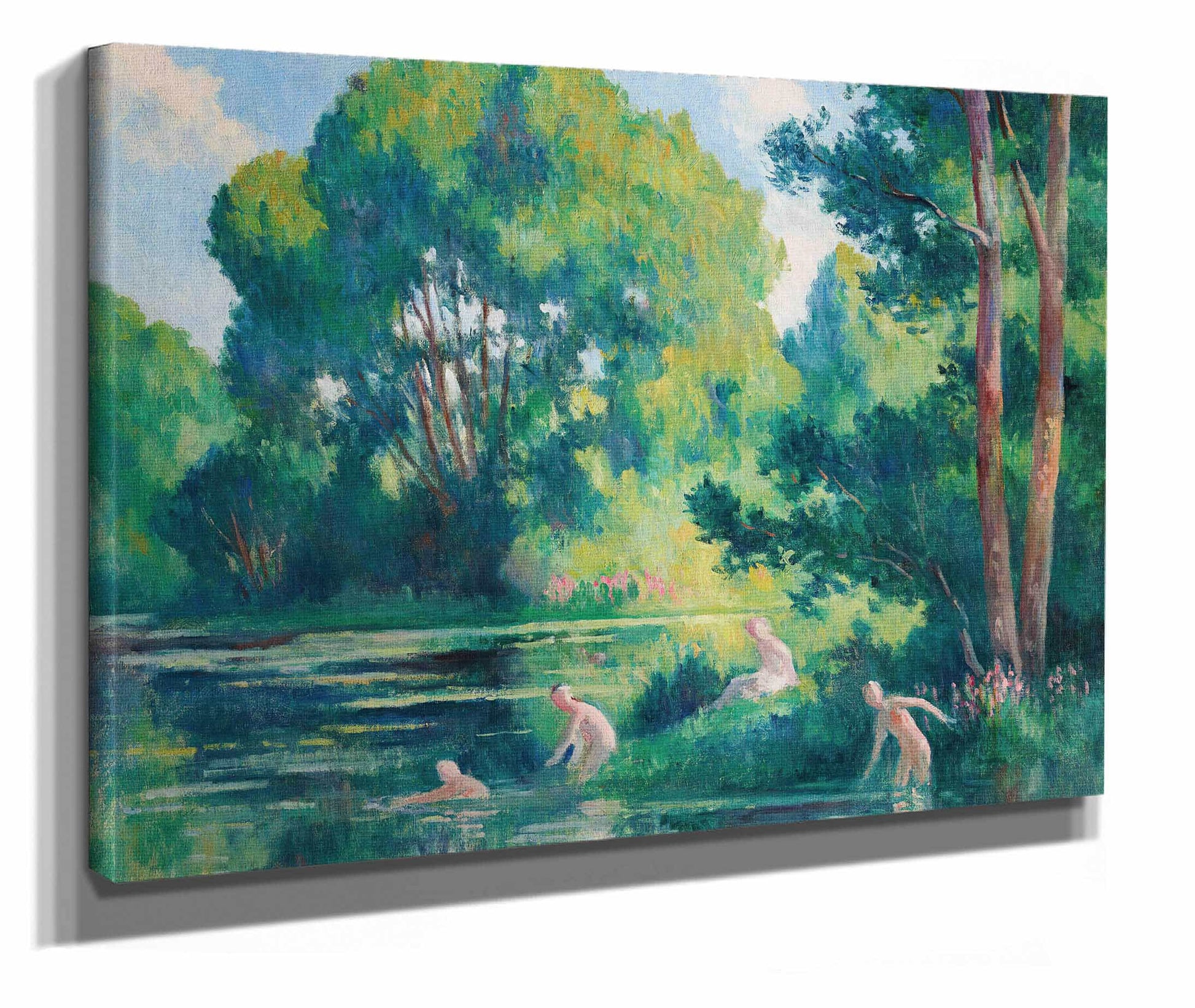 Rolleboise Baignade Dans Le Petit Bras De La Seine by Maximilien Luce