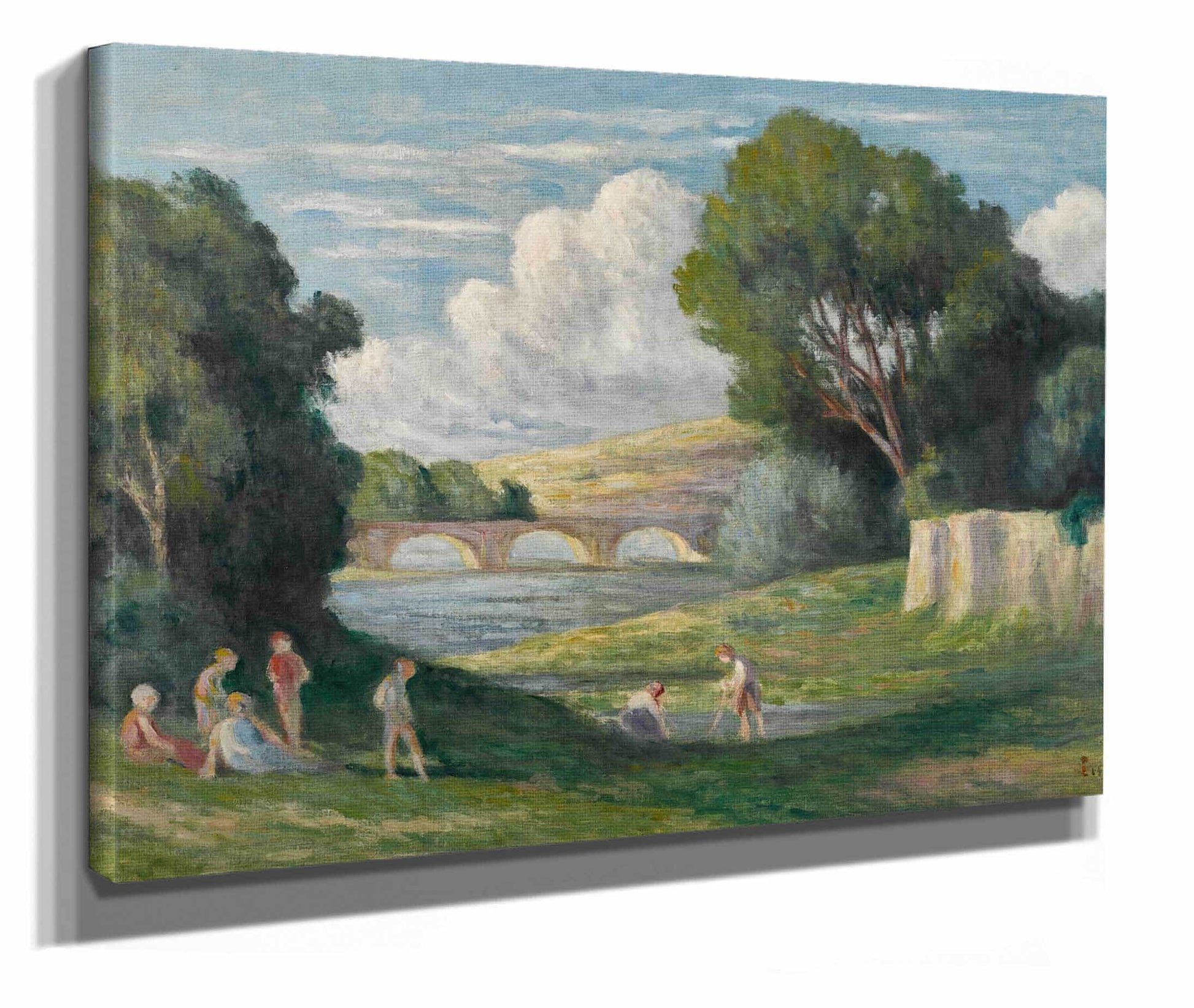 Rolleboise Baigneurs Pres Du Bras De Seine by Maximilien Luce