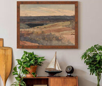 Rolling Fields Mountains In Distance by Thomas Sully