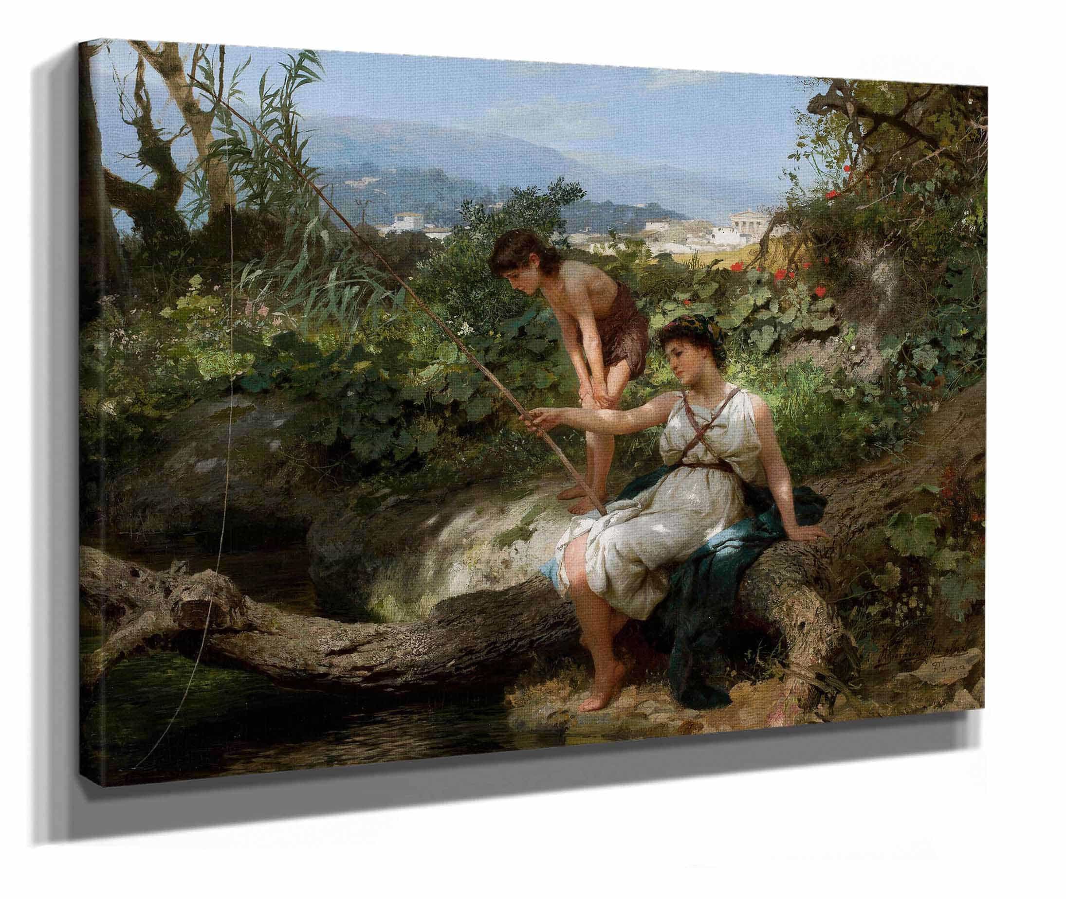 Roman Idyll Fishing by Henryk Siemiradzki