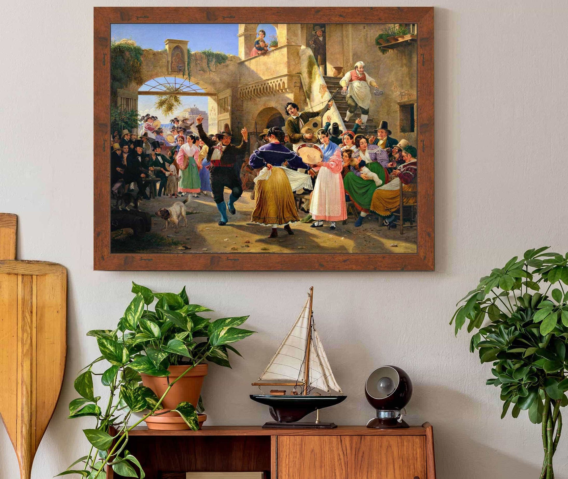 Romans Gathered For Merriment At An Osteria by Wilhelm Marstrand