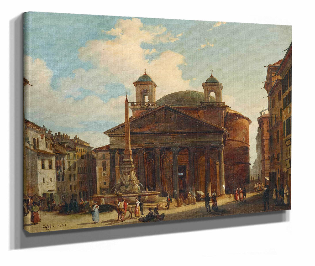 Rome The Pantheon by Ippolito Caffi