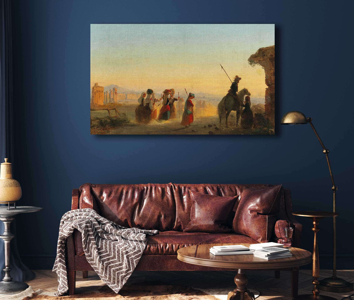 Rome The Via Appia At Dawn by Ippolito Caffi