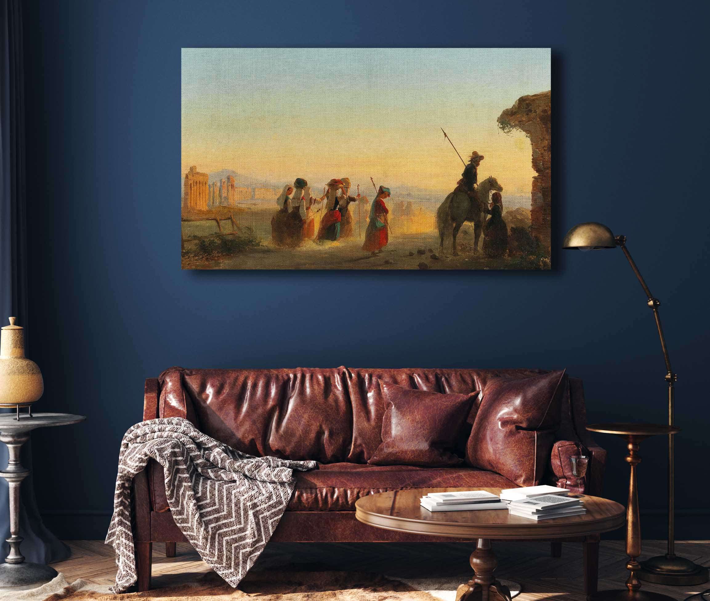 Rome The Via Appia At Dawn by Ippolito Caffi