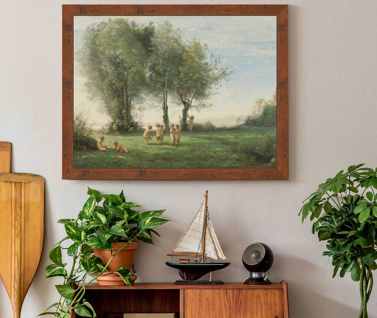 Ronde Damours Lever Du Soleil by Jean Baptiste Camille Corot