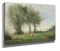 Ronde Damours Lever Du Soleil by Jean Baptiste Camille Corot