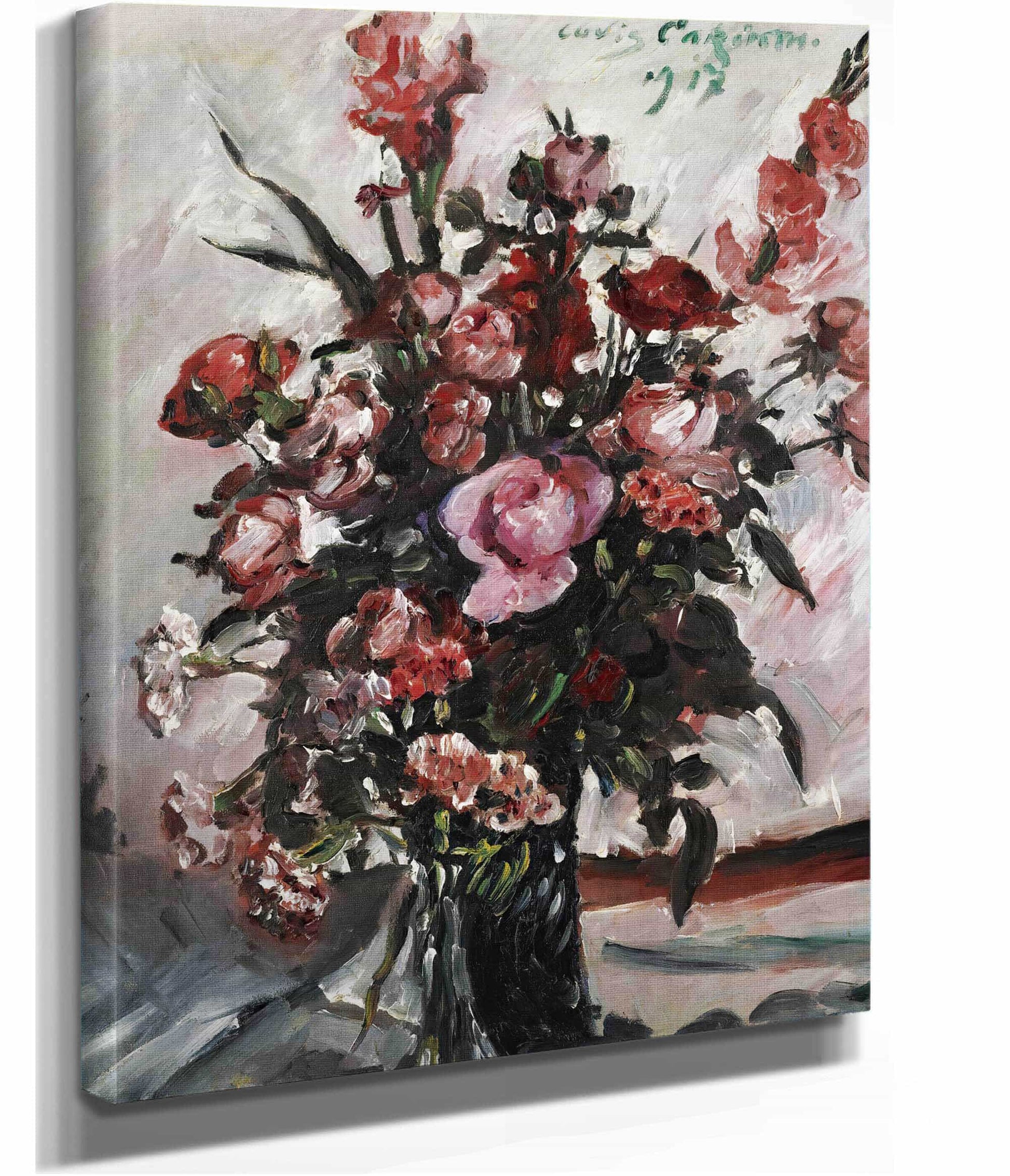 Rosa Rosen Pink Roses by Lovis Corinth