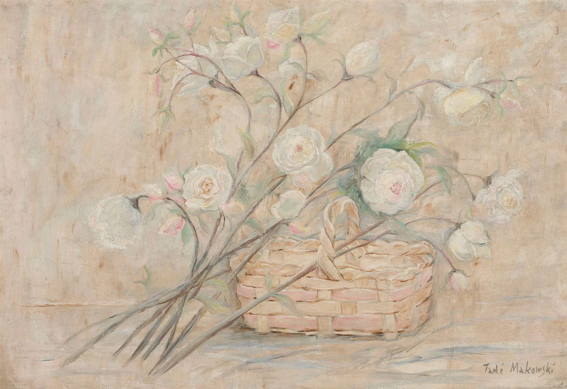 Rose With A Basket by Tadeusz Makowski