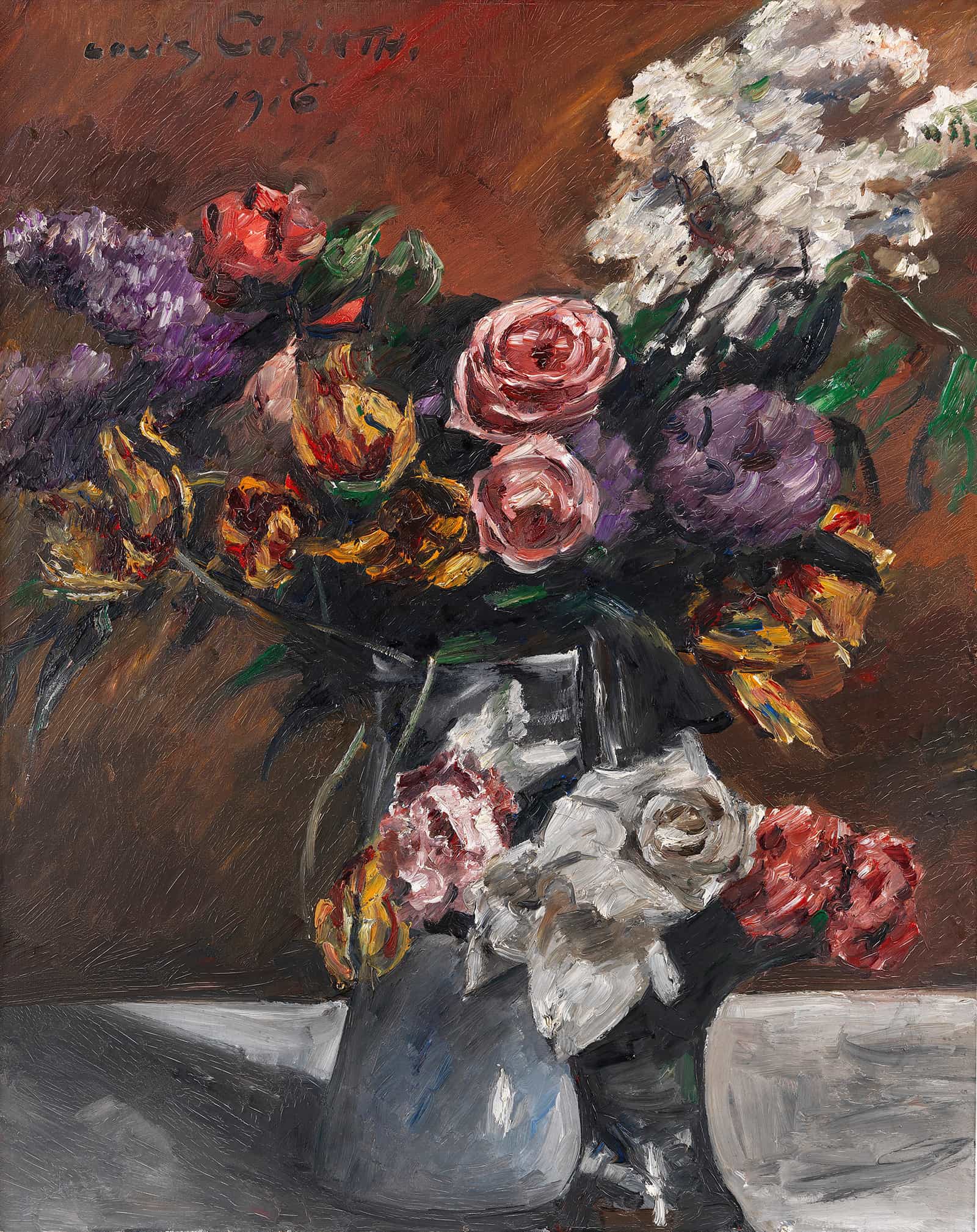 Rosen Tulpen Und Flieder by Lovis Corinth