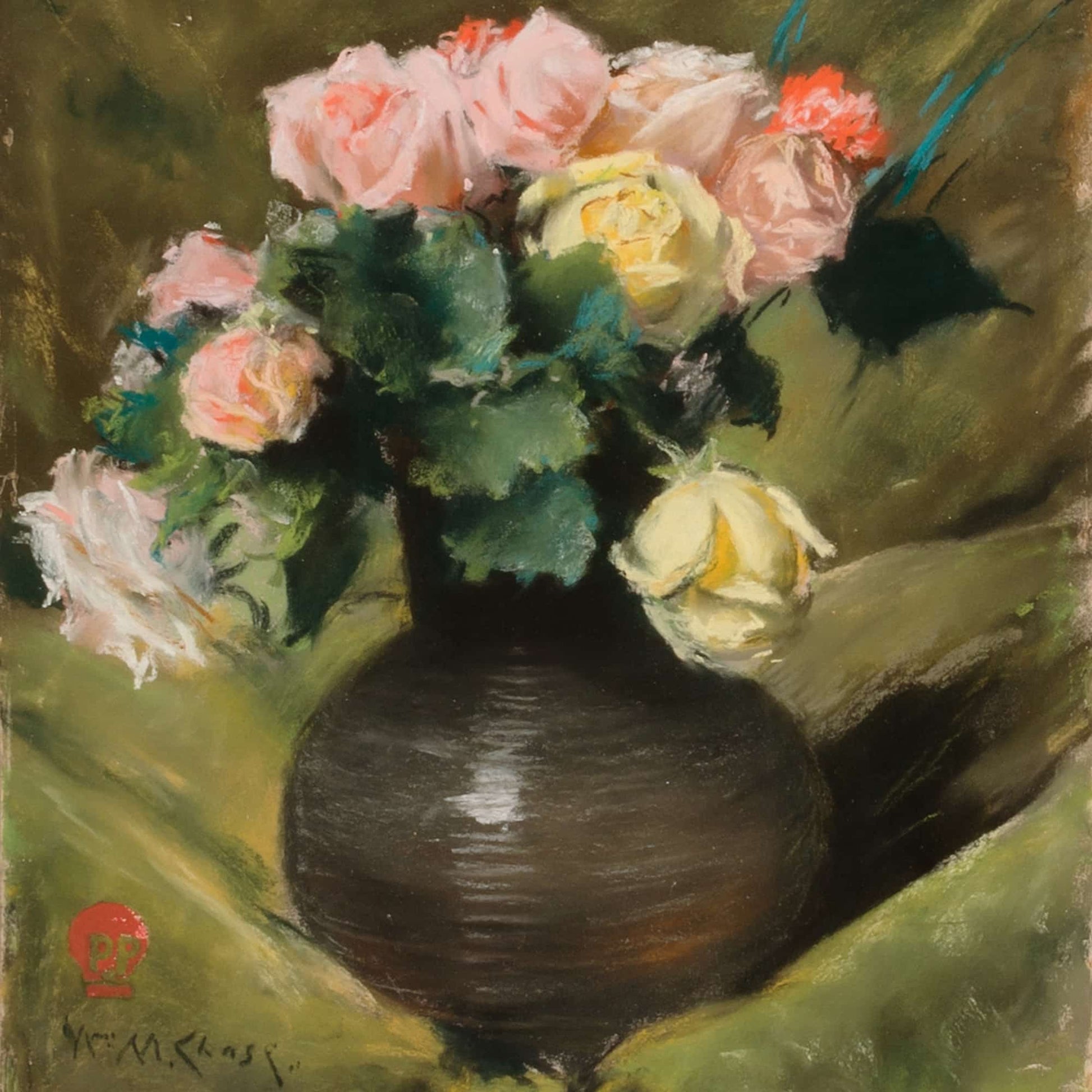 Roses by William Merritt Chase