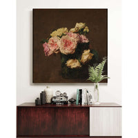 Roses Dans Un Vase De Cristal by Henri Fantin Latour