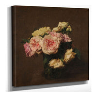 Roses Dans Un Vase De Cristal by Henri Fantin Latour