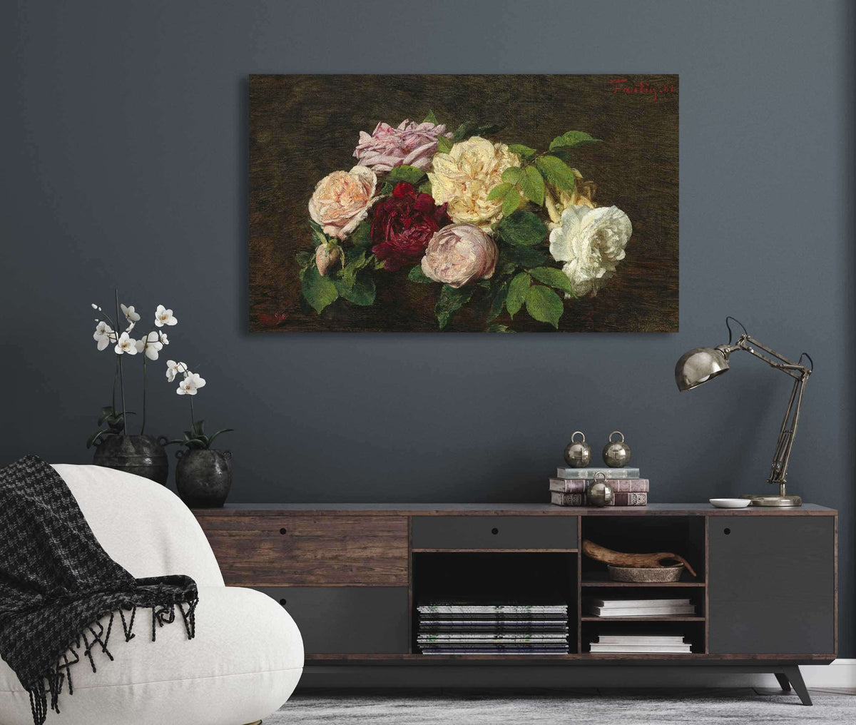 Roses De Nice On A Table by Henri Fantin Latour