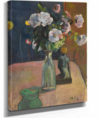 Roses Et Statuette by Paul Gauguin