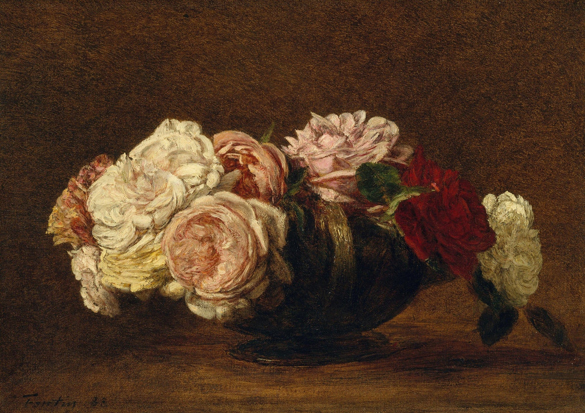 Roses In A Bowl by Henri Fantin Latour