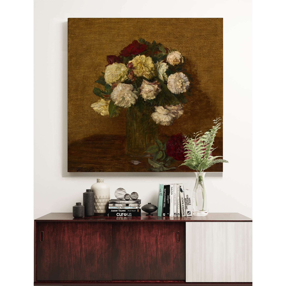 Roses In A Vase  by Henri Fantin Latour