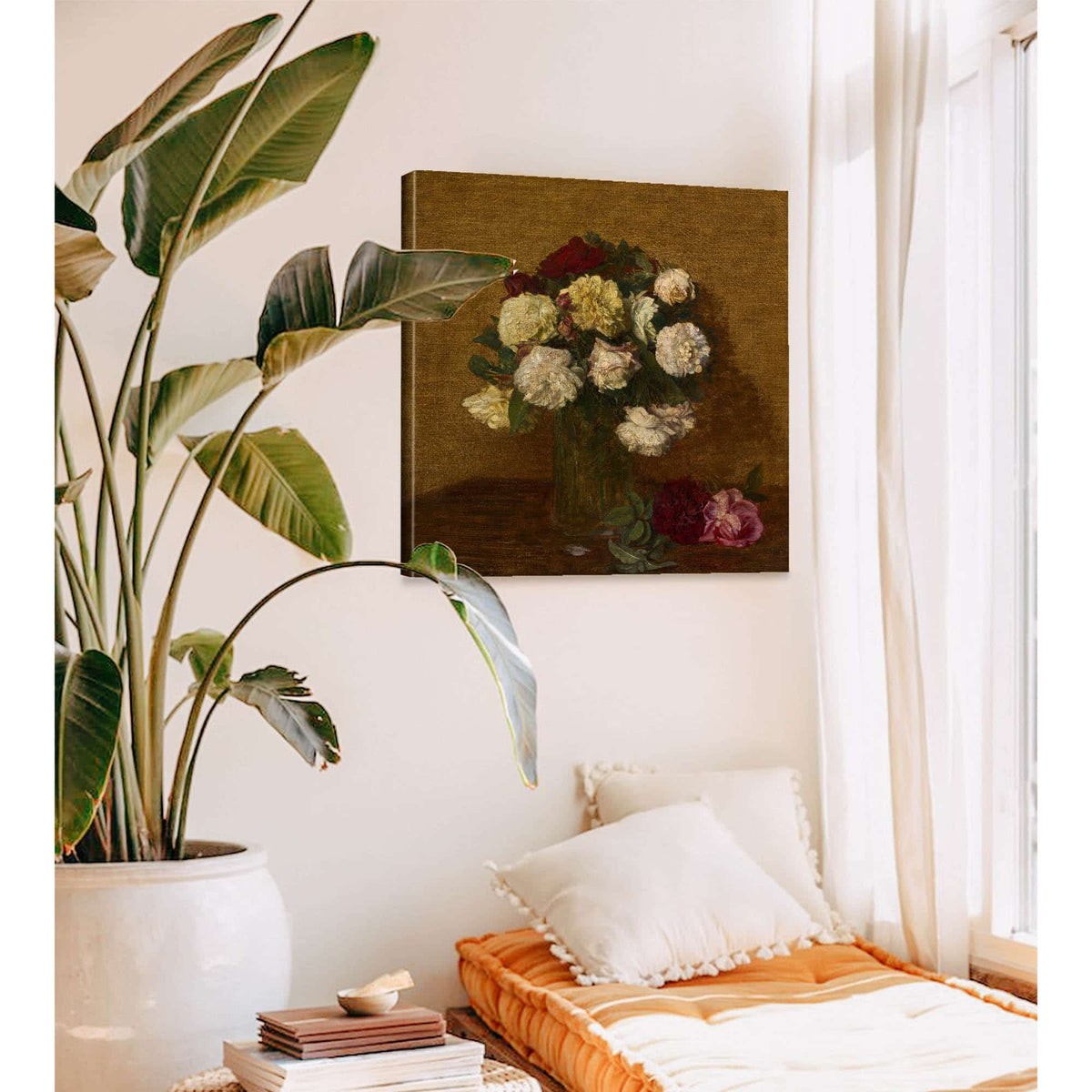 Roses In A Vase  by Henri Fantin Latour